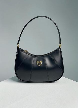 Сумка hobo bag fine grain cow leather black