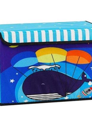 Корзина-пуфик для игрушек "кит" (маленькая) [tsi223362-тsі]1 фото