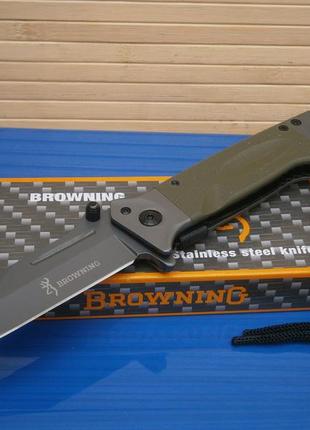 Ніж складаний browning ак 713 us tanto оливковий 22 см