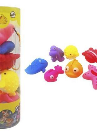Іграшки для ванної "морські мешканці", 7 штук, в тубі [tsi216944-тsі]