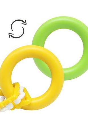 Погремушка "кольцо с колечками", желто-зеленый [tsi193378-тsі]
