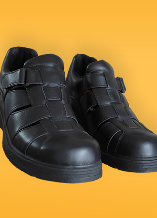 Шкіряні чорні туфлі на платформі каблука чоловічі утеплені фліс весна осінь8 фото