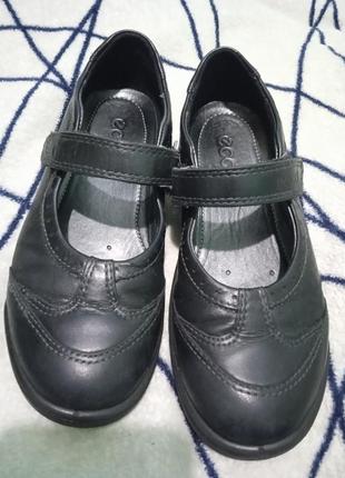 Кожаные туфли, туфельки ecco 31 размер, 19 - 20 см1 фото