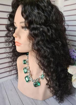 Шикарный парик кудрявый фабричный 100% натуральный волос.