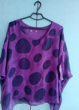 Блуза на 52-56 розмір,шовк