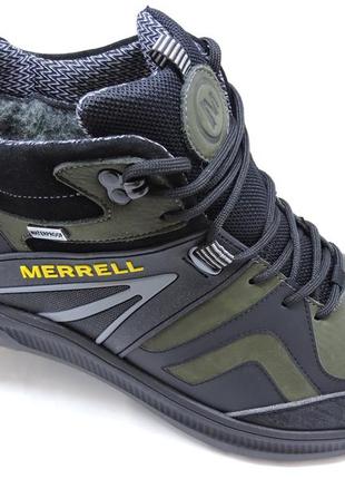 Чоловічі шкіряні черевики зимові кросівки merrell