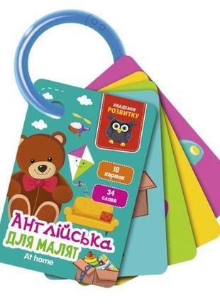 Гра розвиваюча vladi toys картки на кільці. англійська. вдома [tsi221869-тsі]