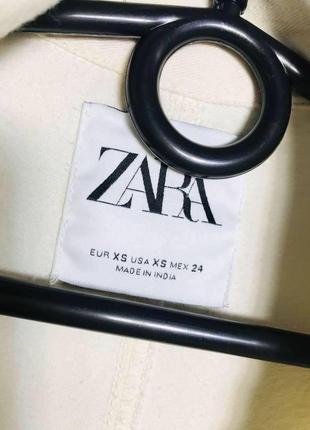 Кремовая джинсовая куртка деним этно стиль с помпонами zara5 фото