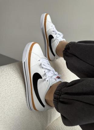 Стильные кеды высокого качества nike court legacy white/black5 фото