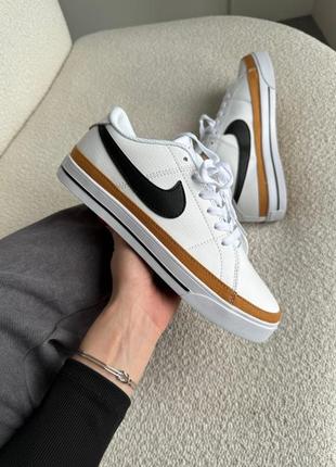 Стильные кеды высокого качества nike court legacy white/black3 фото