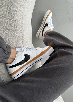 Стильные кеды высокого качества nike court legacy white/black6 фото