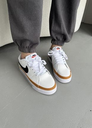 Стильные кеды высокого качества nike court legacy white/black9 фото