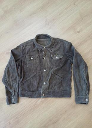 Куртка вельветовая винтажная vintage цвет черный wrangler size 44