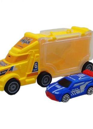 Трейлер із машинкою "carrier truck" (жовтий) [tsi231244-тsі]