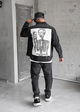 Джинсовка мужская с принтом