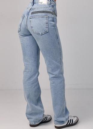 Женские джинсы с молниями артикул: 32025 фото