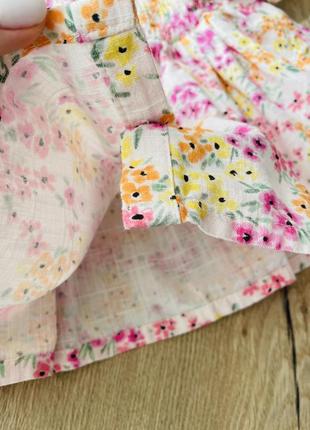 Неймовірна дитяча сукня халатик на ґудзиках в принт квіточки5 фото