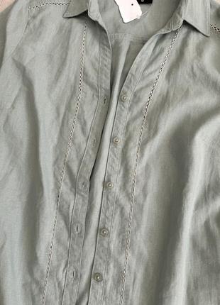 Блуза рубашка рубашка лен рами italy 🇮🇹2 фото