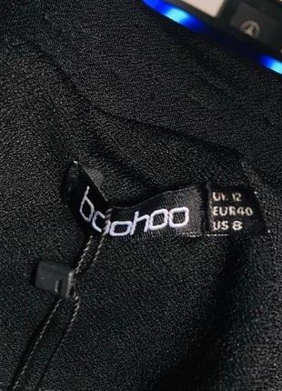 Удлиненный чёрный тренч boohoo л8 фото