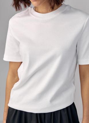 Базовая однотонная женская футболка артикул: 654321