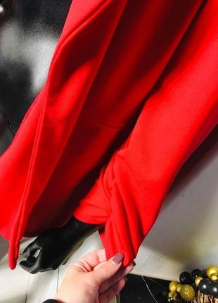 Красный жакет без застёжек классического кроя boohoo 2хл3 фото