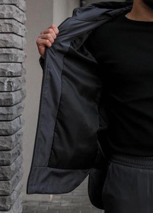 Мужская весенняя куртка ветровка с капюшоном из облегченной плащёвки софтшелл7 фото