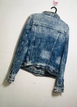 Джинсовая синяя варёная куртка из денима от denim co5 фото