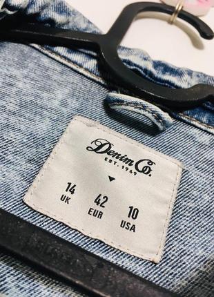 Джинсовая синяя варёная куртка из денима от denim co2 фото