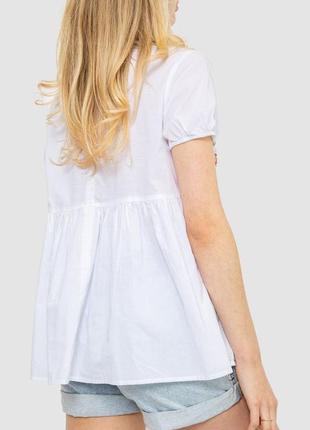 Блуза с вышивкой, цвет белый3 фото
