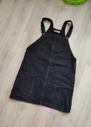 Женский джинсовый комбинезон юбка