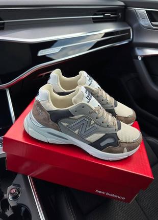Чоловічі кросівки в стилі new balance 920 нью беленс / демісезонні / весняні, літні, осінні / взуття / замша, текстиль / чорні, сірі, бежеві, білі