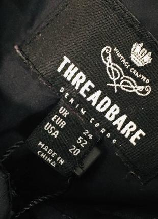 Черный пуховик средней длины батал большой размер от threadbare uk24 - нюанс6 фото