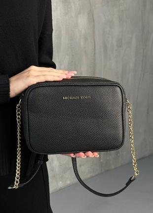 Michael kors jet set medium logo crossbody bag сумка кросс-боди4 фото