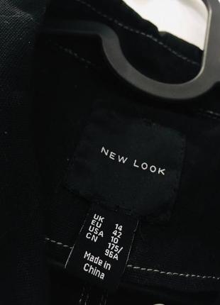 Черная практичная куртка new look с контрастной строчкой хл5 фото