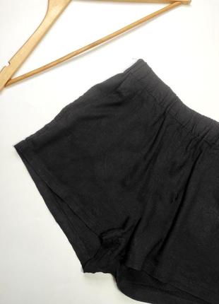 Шорты женские короткие черные лен от бренда vero moda s2 фото
