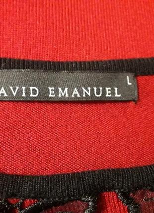 David emanuel шикарный  вискозный  шикарный свитер  с кружевом  p.l david emmanuel4 фото