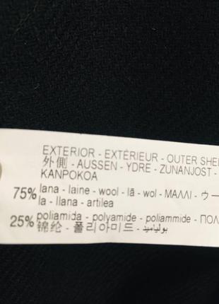 Чёрный шерстяной кейп накидка zara premium manteco wool м8 фото