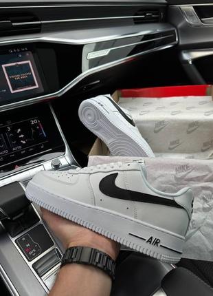 Мужские кроссовки в стиле nike air force 1 «407 low найк форсы / демисезонные / весенние, летние, осенние / базовые кроссовки / обувь / кожа / белые, черные