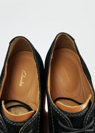 Clarks made in india черные мужские кожаные туфли3 фото