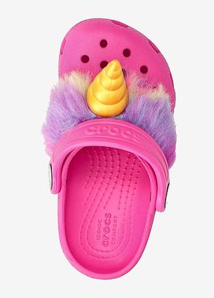 Крокс детские розовые классик клог crocs toddler classic i am unicorn clog juice3 фото
