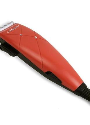 Машинка для стрижки maestro mr-654c-red