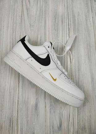 Nike air force 1 low white black gold7 фото