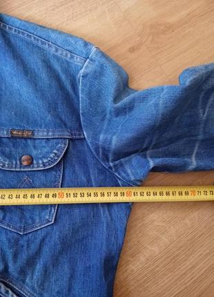 Куртка джинсовая "елочка" из 1980 -х vintage винтажная wrangler size 44-46
состояние идеальное,9 фото