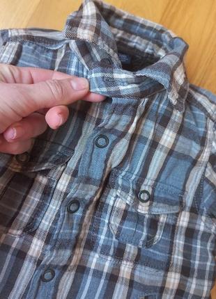 Куртка рубашка в клетку gap нерпа фланелевая теплая рубашка беби гап 12 18 месяцев4 фото
