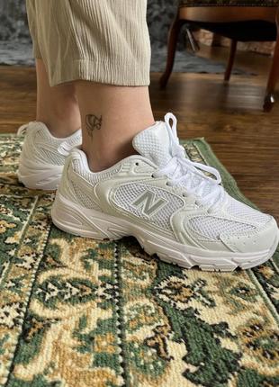 Нью белес кроссовки new balance 530 triple white