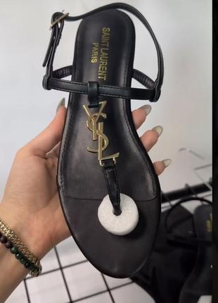 Босоножки Saint Laurent Lou Stiefeletten Schwarz