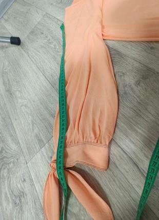 Персиковая легкая летняя блуза massimo dutti сток, новая6 фото
