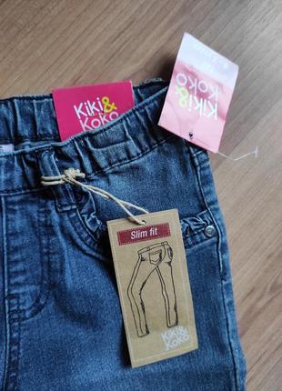 Джинсы на девочку kiki&koko slim fit стрейч стрейчевые для девочки2 фото