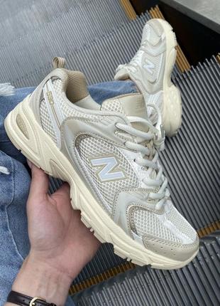 Нью белес кроссовки бежевые new balance 530 beige angora