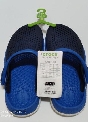 Крокс лайтрайд клог 360 нави синие детские crocs literide 360 clog kids navy/bright cobalt2 фото